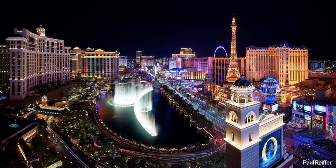 The Las Vegas Strip at night, photographed by Paul Reiffer