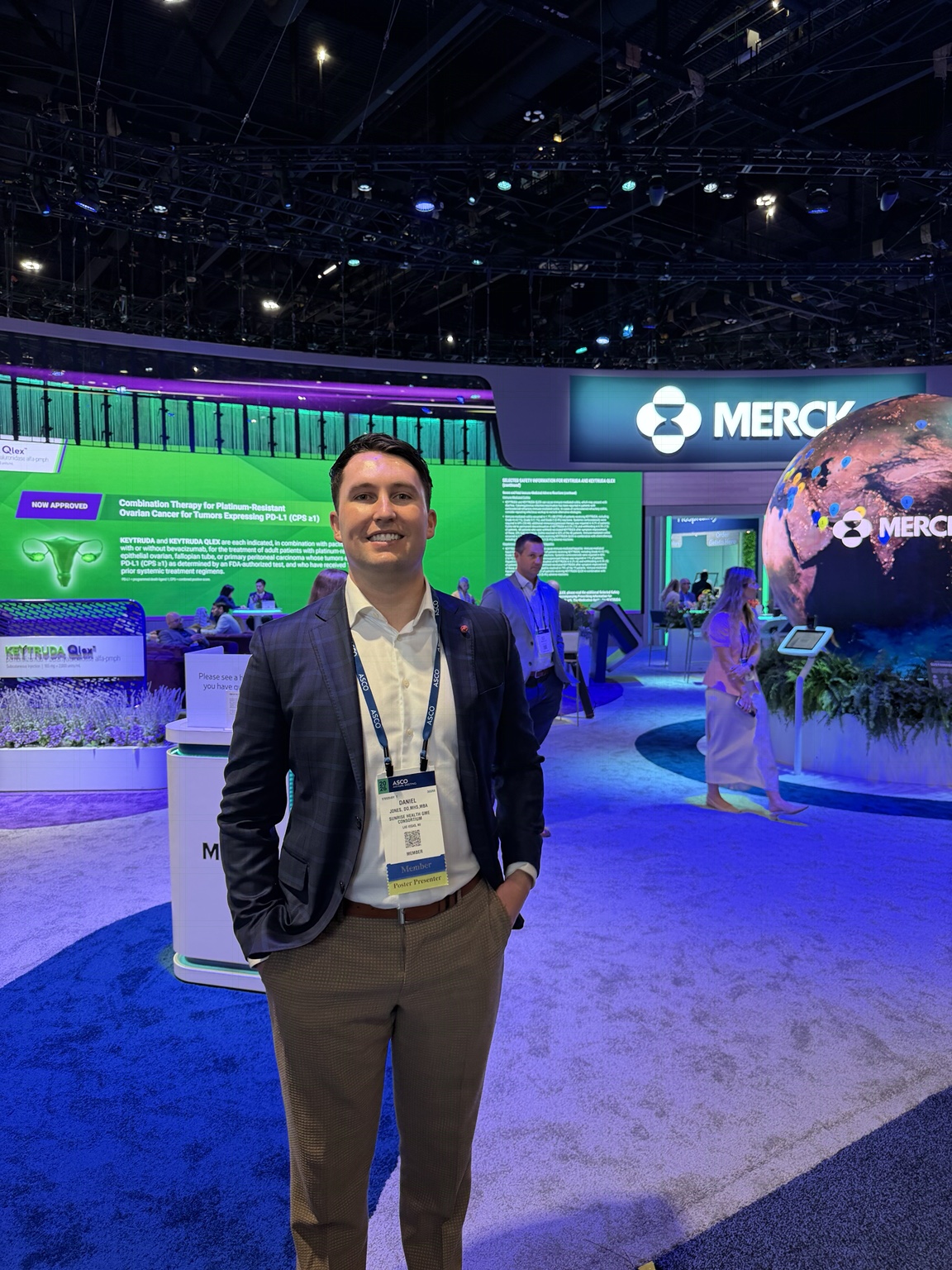 Daniel Jones at the ASCO Annual Meeting exhibit hall